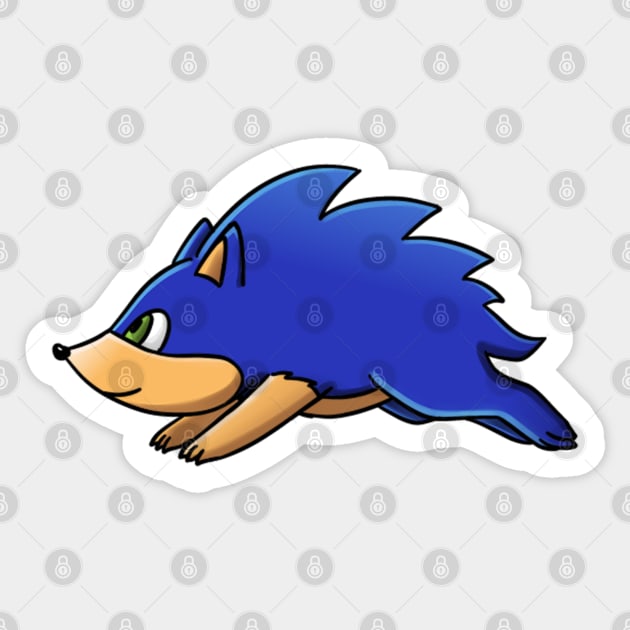 Blue Hedgehog Sticker by Firestorm Fox